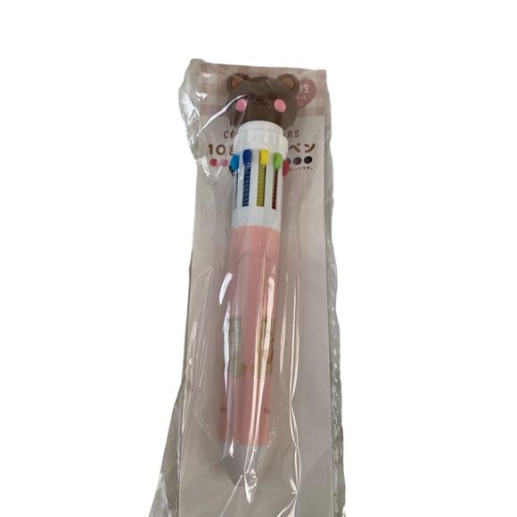 10 Color Ballpoint Pen. Bear Design. Multicolor. - Picture 1 of 6